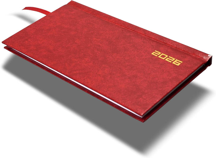 FIS Maroon Slim Vinyl 2026 Weekly Diary - FSDI51E26MR - Al Masam Stationery LLC