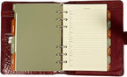 FIS Premium Crocodilus Leather Organizer 110x170mm – Maroon - Al Masam Stationery LLC