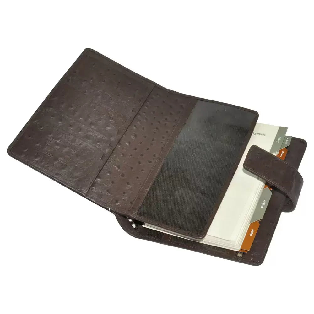 FIS Premium Struthio Leather Organizer 110x170mm – Brown Secondary image