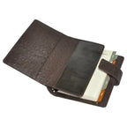 FIS Premium Struthio Leather Organizer 110x170mm – Brown - Al Masam Stationery LLC