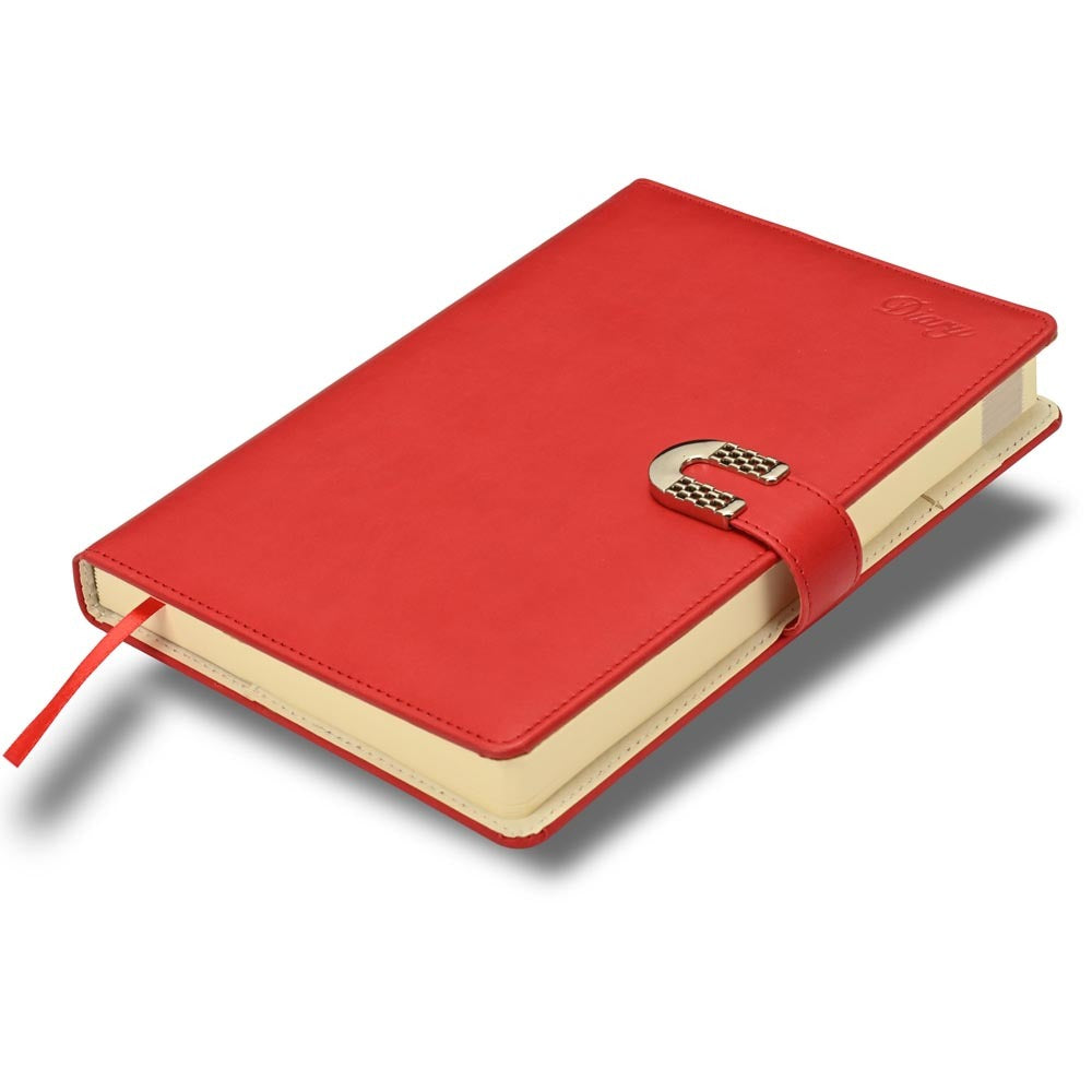 FIS Red 170x240mm PU Magnetic Lock 2026 Diary-FSDI87E26D12N Main image