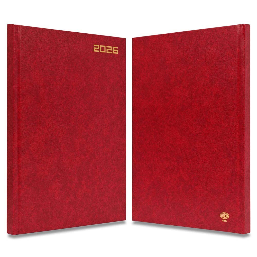 FIS Red A4 Hard Cover Vinyl 2026 Daily Diary-FSDI41E26RE Secondary image