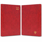 FIS Red A5 Arabic-English Hard Cover Vinyl 2026 Diary-FSDI21AE26RE - Al Masam Stationery LLC