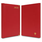 FIS Red A5 Golden Corner Hard Cover Vinyl 2026 Diary-FSDI22E26RE - Al Masam Stationery LLC