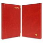 FIS Red A5 Golden Corner Hard Cover Vinyl 2026 Diary-FSDI92E26RE - Al Masam Stationery LLC