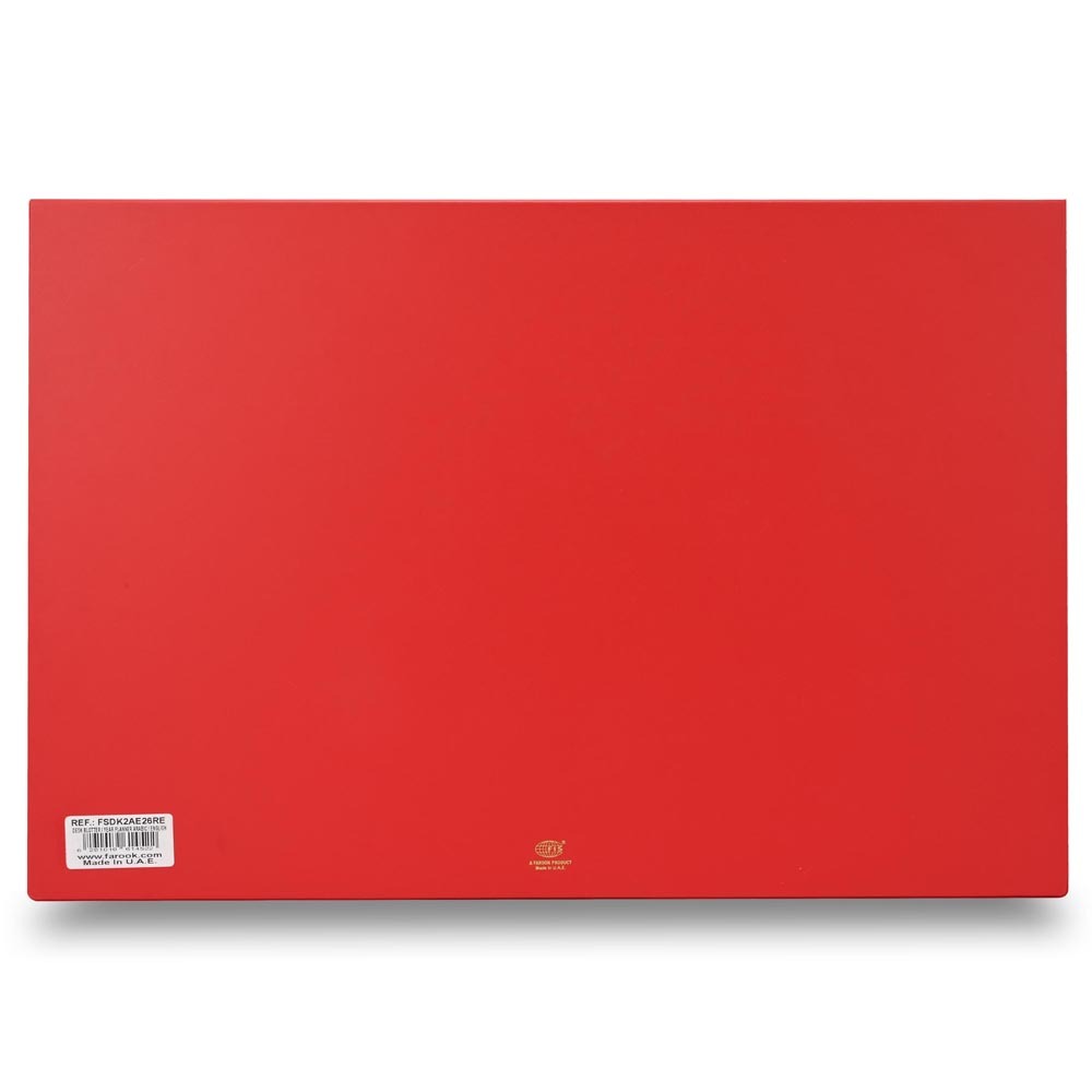 FIS Red PVC 490x340mm Arabic-English 2026 Desk Planner - FSDK2AE26RE - Al Masam Stationery LLC