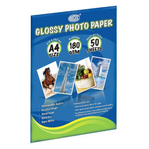 Photoglossy Paper (FIS) 180g A4 (Pack of 50) - Al Masam Stationery LLC Main image