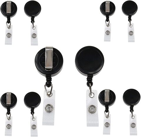 FIS Name Badge Reel Black / Grey - Al Masam Stationery LLC Main image