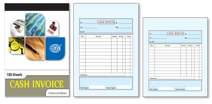 FIS Cash Invoice English 170 x 245mm - Al Masam Stationery LLC
