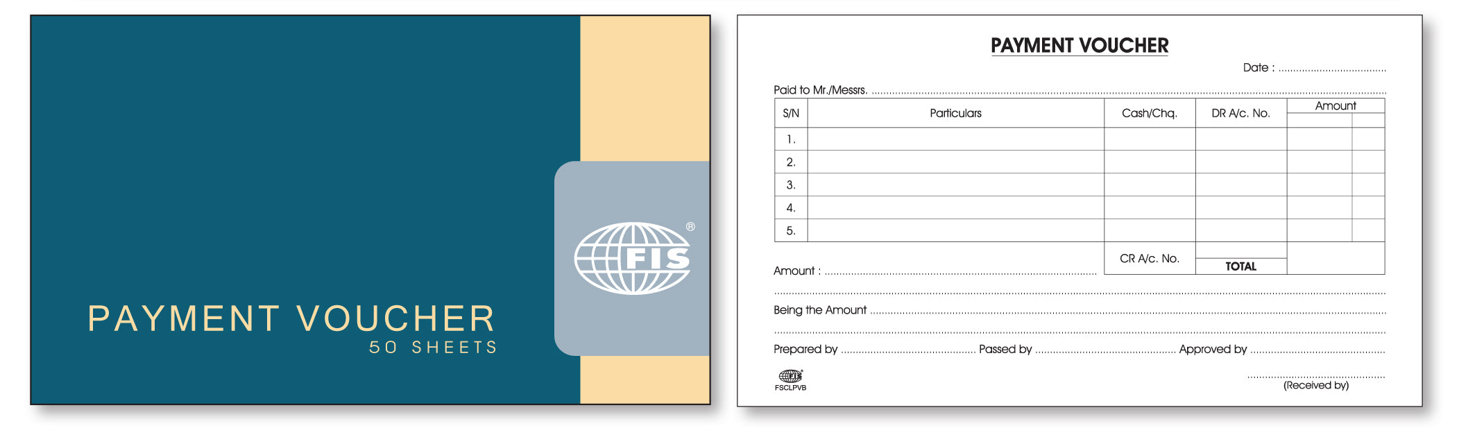 FIS Payment Voucher 50 Sheets - Al Masam Stationery LLC