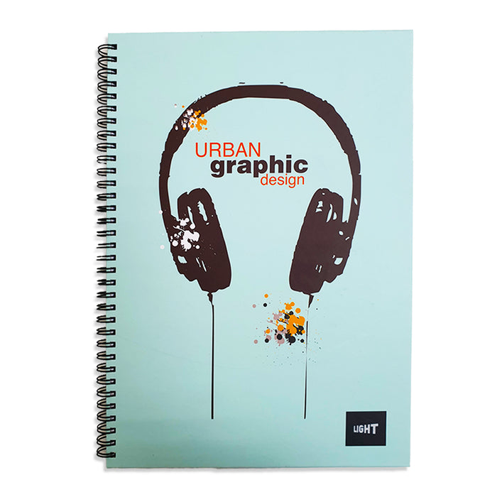 LIGHT® HARD COVER NOTEBOOK SINGLE LINE, A4, 100 SHEETS - Al Masam Stationery LLC
