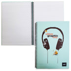 LIGHT® HARD COVER NOTEBOOK SINGLE LINE, A4, 100 SHEETS - Al Masam Stationery LLC