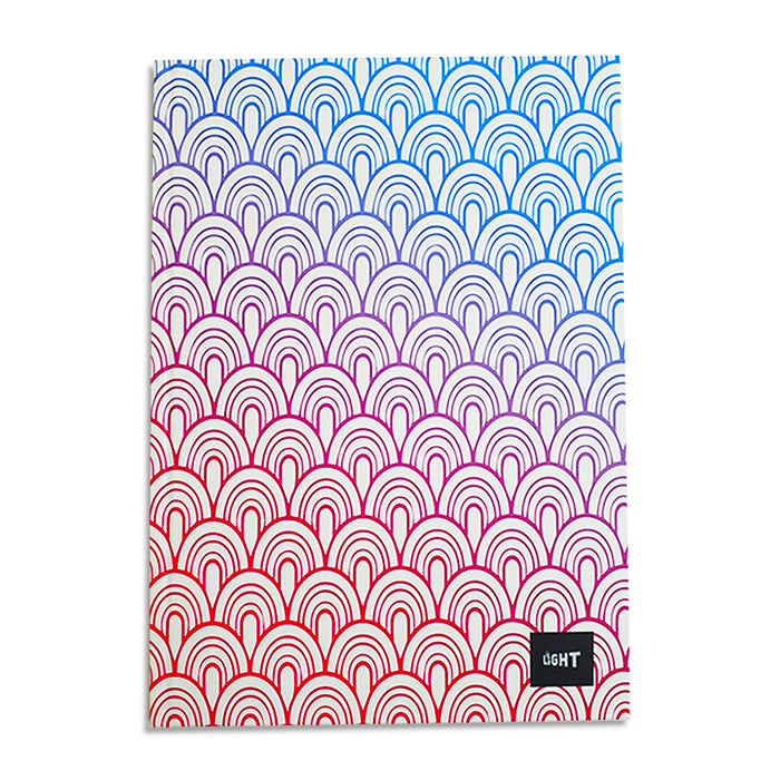 LIGHT® HARD COVER NOTEBOOK SINGLE LINE, A4 SIZE,100 SHEETS - Al Masam Stationery LLC