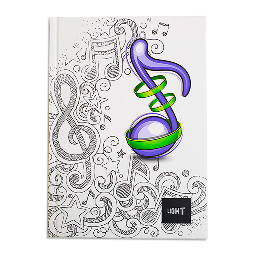 LIGHT® HARD COVER NOTEBOOK SINGLE LINE, A5 - MODEL 2 - Al Masam Stationery LLC Main image