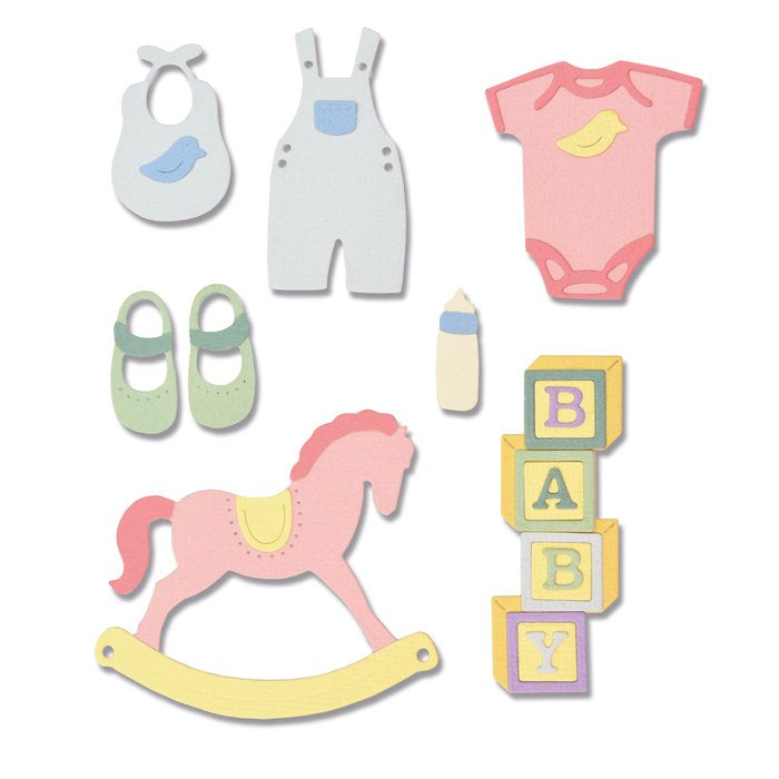 Thinlits Die Set 12Pk New Baby #2 By Lisa Jones - SIZ 663365 - Al Masam Stationery LLC Main image