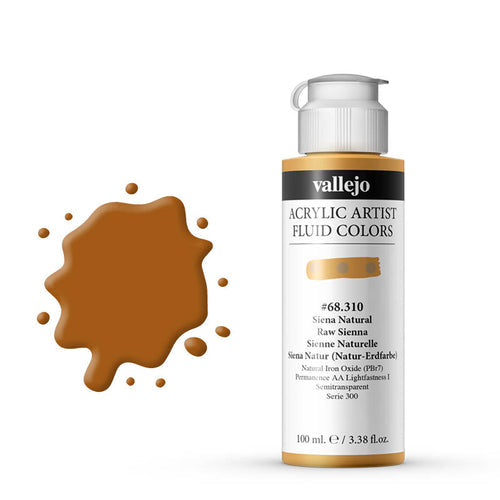VALLEJO Fluid Acrylic 310-100ML. Raw Sienna - Al Masam Stationery LLC