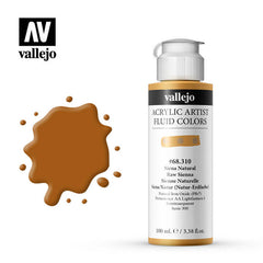 VALLEJO Fluid Acrylic 310-100ML. Raw Sienna - Al Masam Stationery LLC