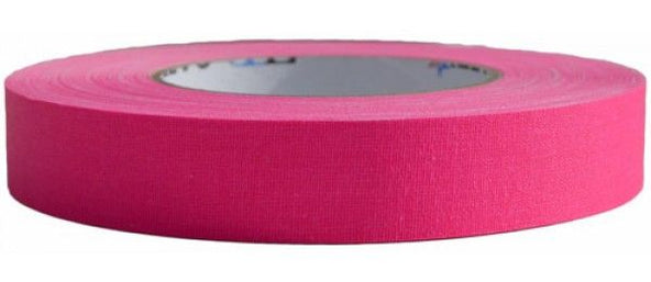 Pink Atlas Cloth Tape 25mm, general purpose gaffer tape, shown in fluorescent pink color with a textured fabric surface.
