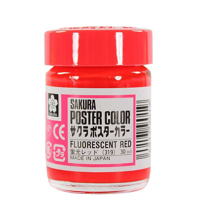 SAKURA POSTER COLOURS FLUORESCENT PINK - Al Masam Stationery LLC
