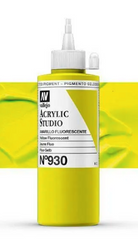 Vallejo Acrylic Studio Fluo 930:200ml. Fluorescent Yellow