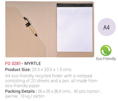 AMS-FO 3281- MYRTLE - Eco Freindly Folder - Al Masam Stationery LLC