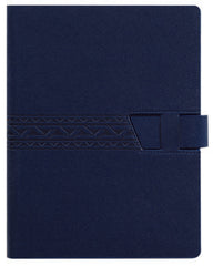 Hans Larsen AMS-FO 3343 Kyoc 8.5" PU Leather Organizer - Blue/ Black/Brown - Al Masam Stationery LLC