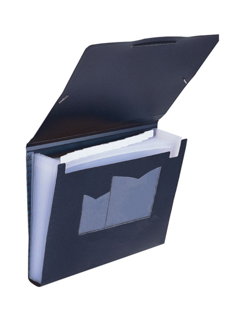 Foldermate Expanding File A4 13 Pocket Black - Al Masam Stationery LLC Main image