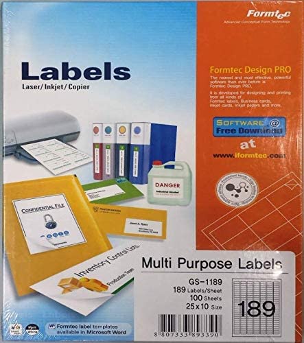 Formtec Label1800/25x10mm #18 - Al Masam Stationery LLC Main image