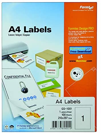 Formtec Label 1600/105x37mm #16 - Al Masam Stationery LLC Main image