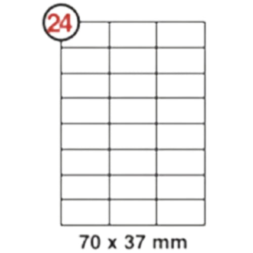 Formtec Label 2400/70x37mm 24Labels/Sheet - Al Masam Stationery LLC Main image