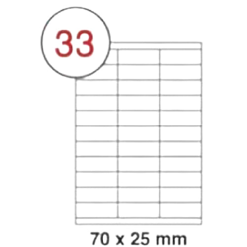 Formtec Label 3300/70x25mm #33 - Al Masam Stationery LLC Main image