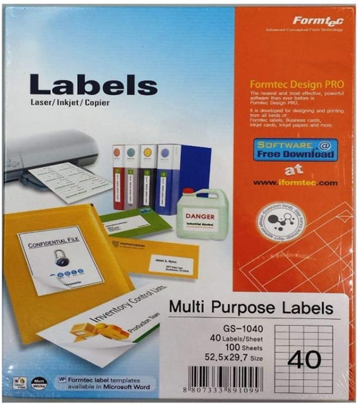 Formtec Label 4000/52x29mm #40 - Al Masam Stationery LLC Main image