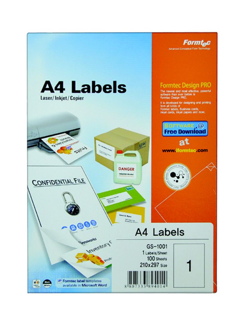 Formtec Label1000/105x57mm #10 - Al Masam Stationery LLC