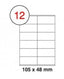 Formtec Labels 105x48mm 12 Labels Per Sheet - Al Masam Stationery LLC