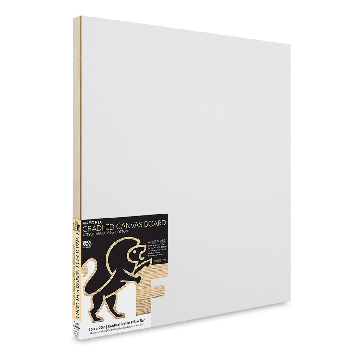 Fredrix CRADLED CANVAS BOARD STANDARD BAR 7/8" (16x20)" - Al Masam Stationery LLC Main image