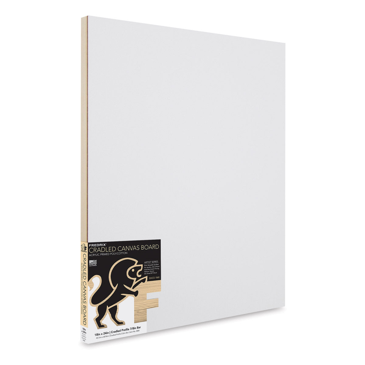Fredrix CRADLED CANVAS BOARD STANDARD BAR 7/8" (18x24)" - Al Masam Stationery LLC Main image