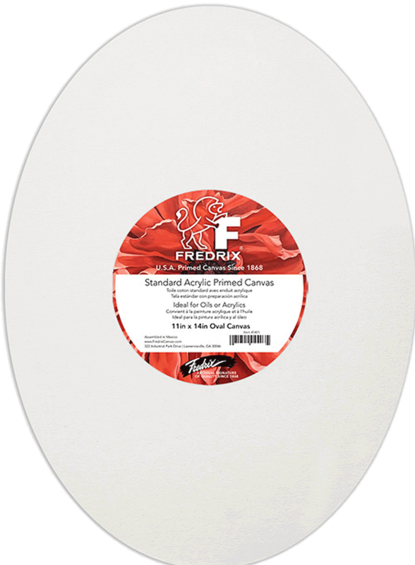 Fredrix TARA Oval Stretched Canvas (11 x 14)"or (27.94 x 35.56)cm - Al Masam Stationery LLC Main image