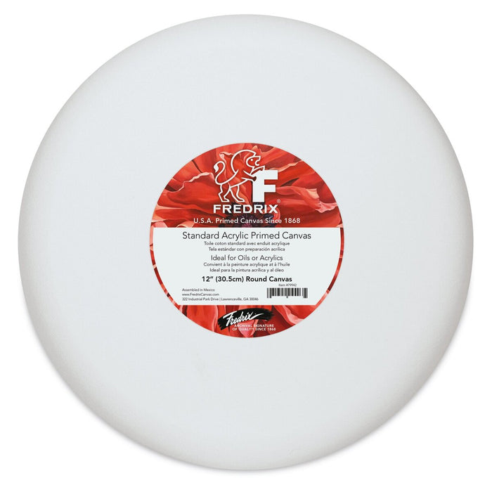 Fredrix TARA Round Stretched Canvas 12"or 30.48 cm - Al Masam Stationery LLC