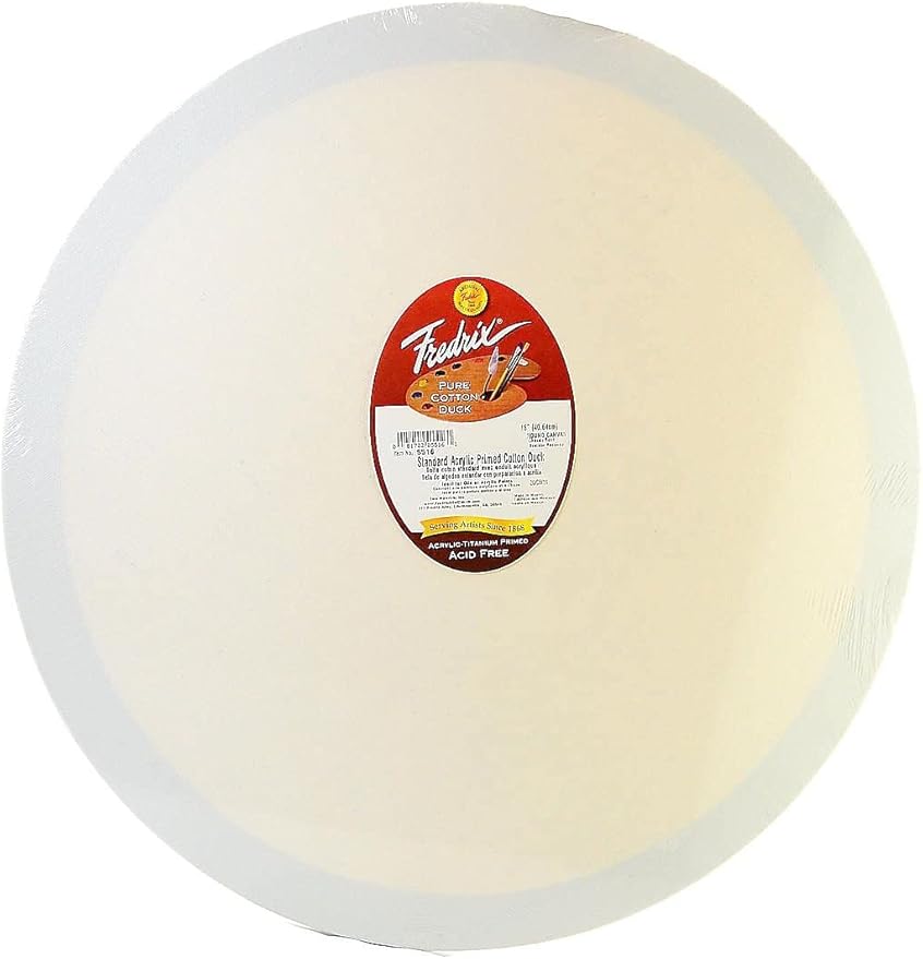Fredrix TARA Round Stretched Canvas 16"or 40.64 cm - Al Masam Stationery LLC Main image