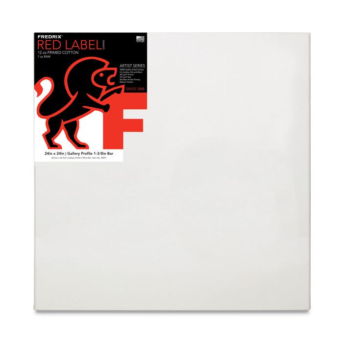 Fredrix TARA Stretched Canvas Gal Wrap 1-3/8"Bar (24 x 24)"or (60.96 x 60.96)cm - Al Masam Stationery LLC Main image