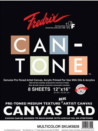 Fredrix CAN-TONE Canvas Pads - 8 Sheets (12x16)" - Al Masam Stationery LLC Main image
