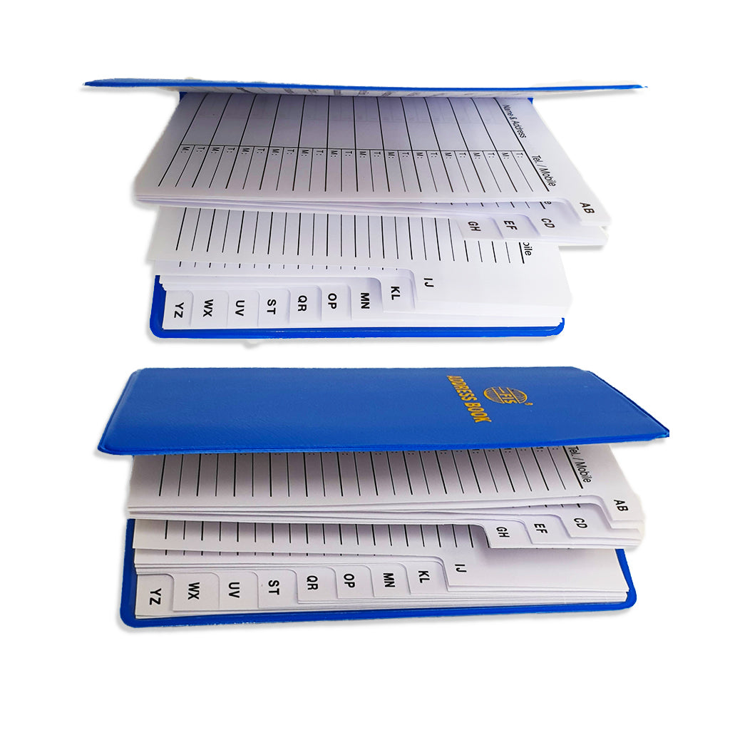 FIS ADDRESS BOOK PVC 105X70MM ENGLISH - Al Masam Stationery LLC