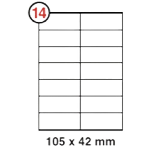 Formtec Label 1400/105x42mm #14 - Al Masam Stationery LLC
