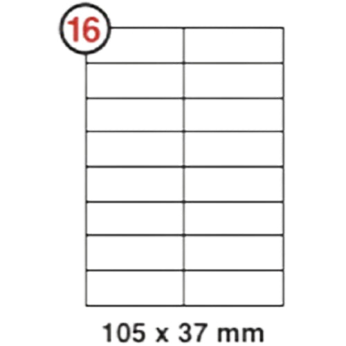 Formtec Label 1600/105x37mm #16 - Al Masam Stationery LLC