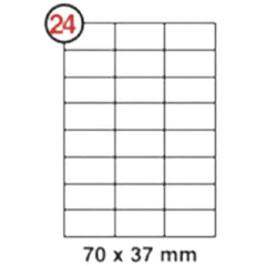 Formtec Label 2400/70x37mm 24Labels/Sheet - Al Masam Stationery LLC