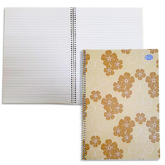 FIS® SPRIAL  SOFT COVER NOTEBOOK SINGLE LINE, A4, 80 SHEETS - Al Masam Stationery LLC