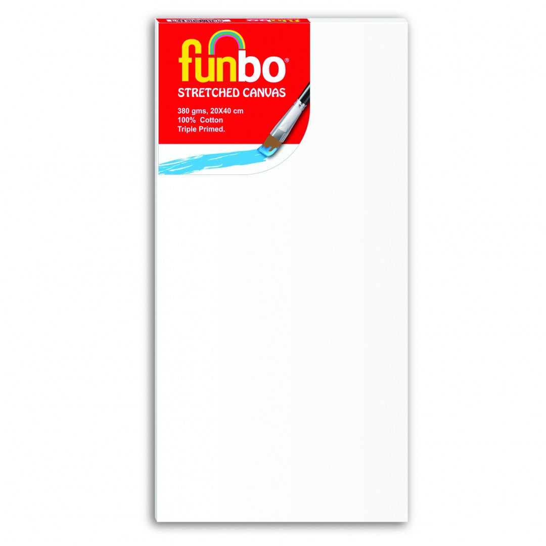 Funbo Stretched canvas 380 gms 20X40 cm - Al Masam Stationery LLC Main image
