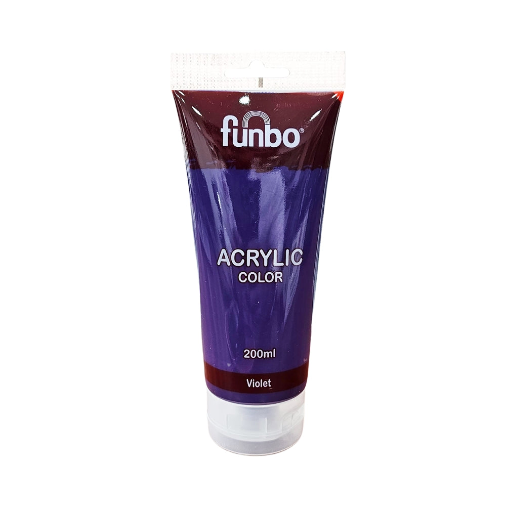 Funbo Acrylic Color Tube 200ml 91 Violet - Al Masam Stationery LLC Main image