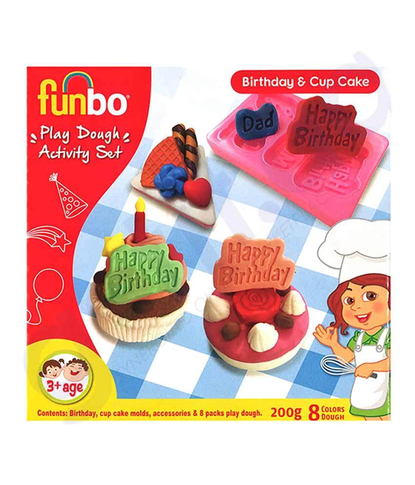 Funbo Activity Set Birthday & Cupcake 200g With Mould - Al Masam Stationery LLC Main image