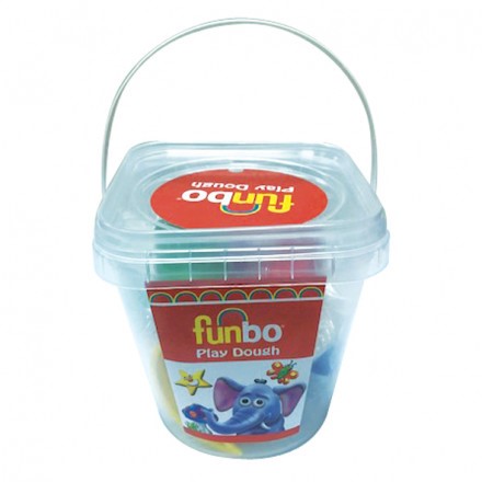Funbo Activity Set Play Dough 40g 6 Colors Bucket - Al Masam Stationery LLC Main image